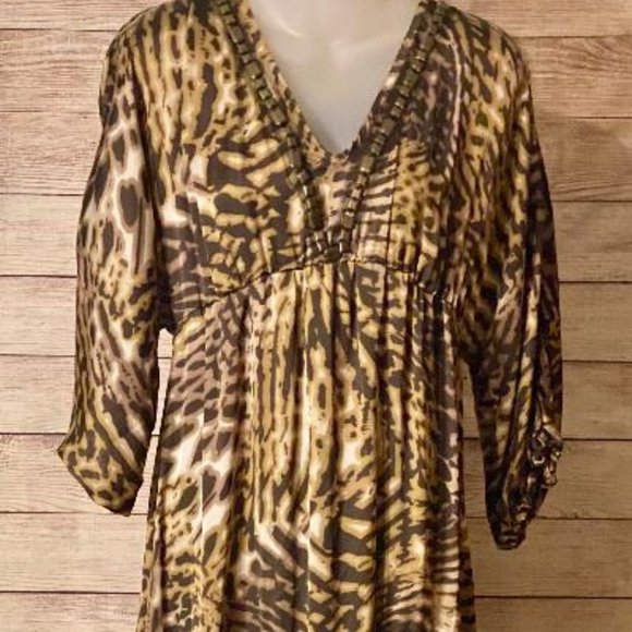 Dresses & Skirts - Leopard Maxi  Dress Size 6